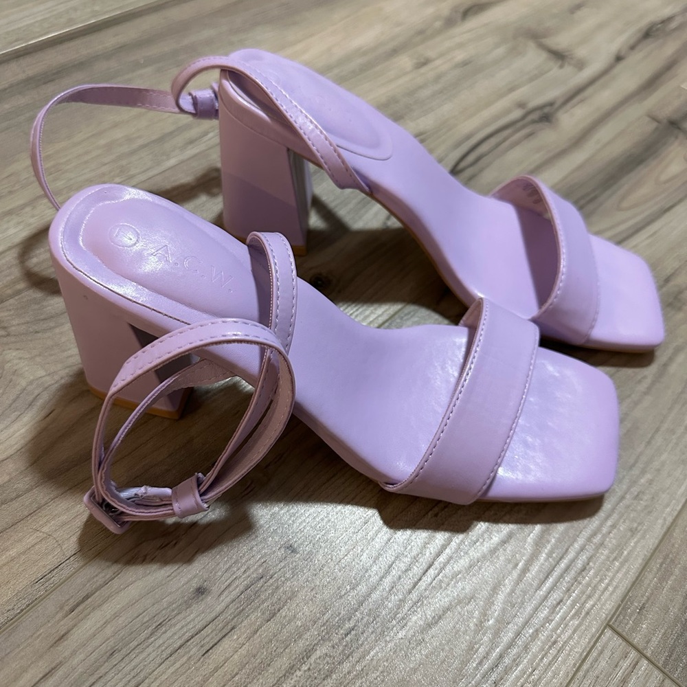ALDO A.C.W Lilac Strappy Block Heel Sandals